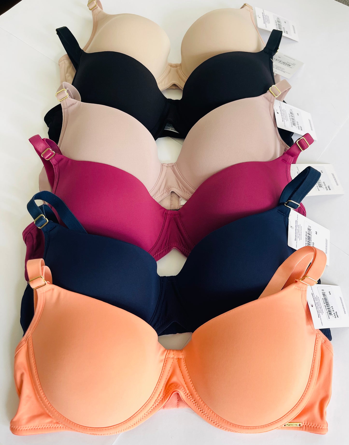 Kit com 3 sutiãs Modelador bojo casquinha e aro