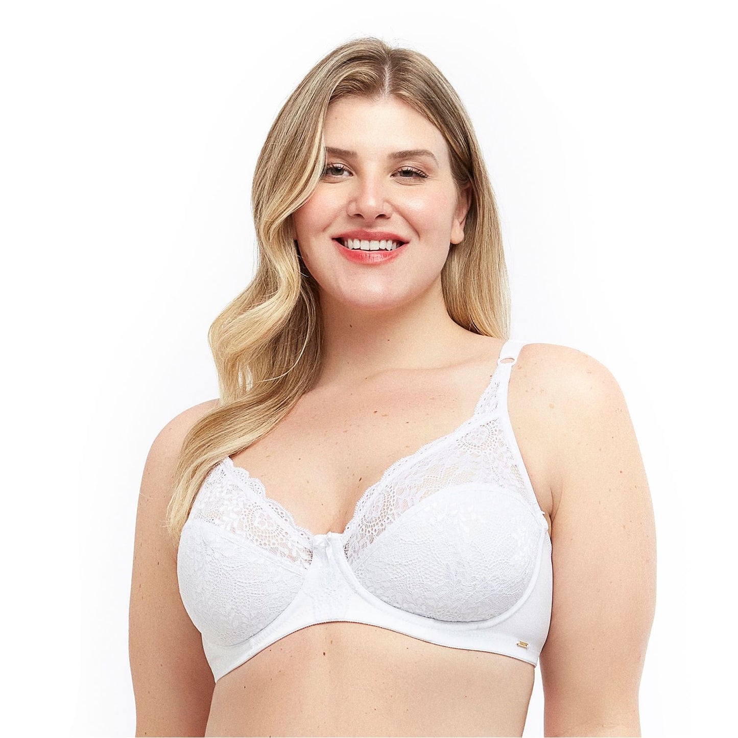 SUTIÃ PLUS COM ARO SEM BOJO RENDA BRANCO cód.534.181