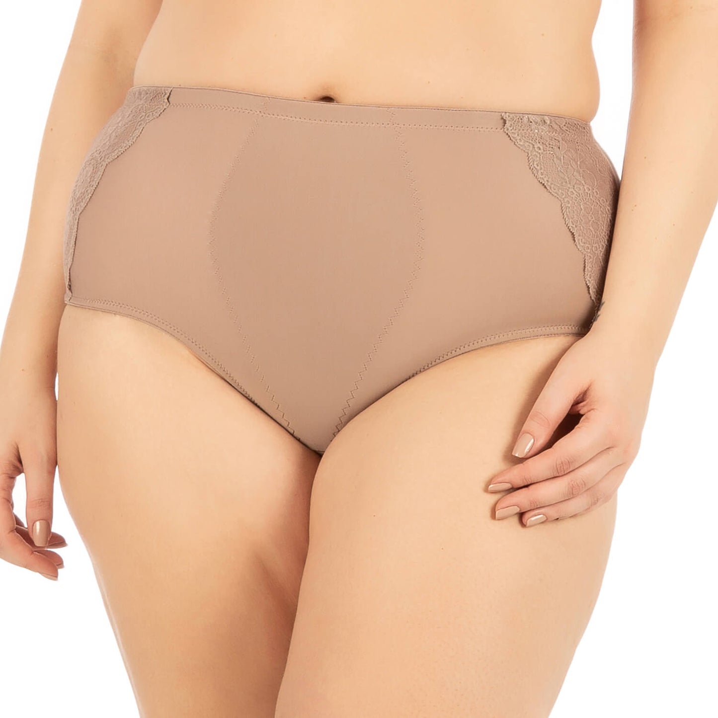 Calcinha Plus Cinta Power Renda Fit sem barriga cód.534.481