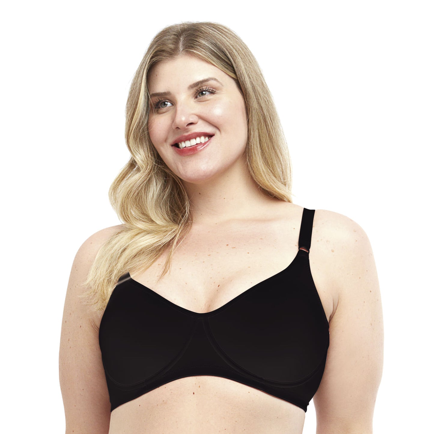 SUTIÃ PLUS COM ARO SEM BOJO ALÇAS LARGAS PRETO cód.0183