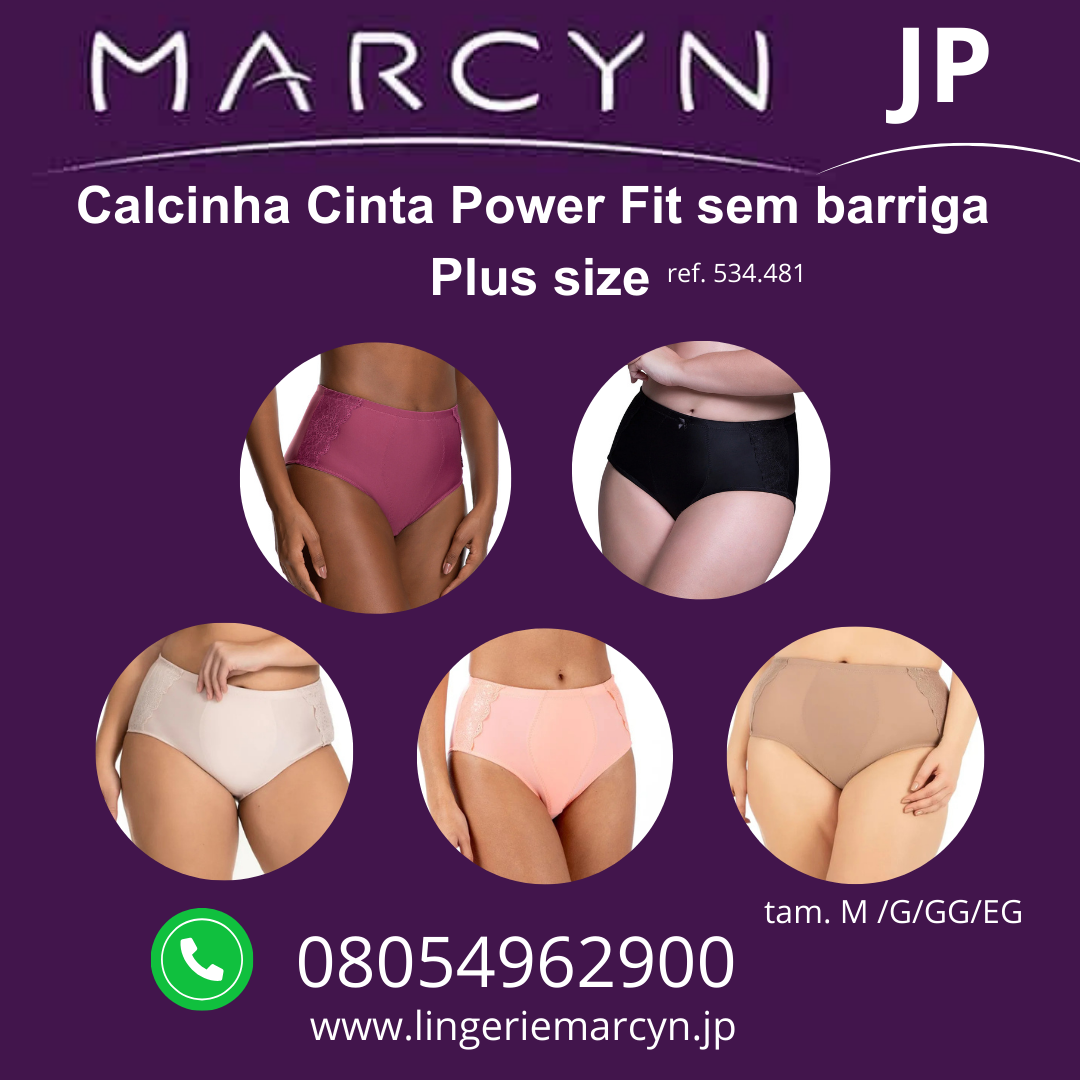 Calcinha Plus Cinta Power Renda   cód.534.481