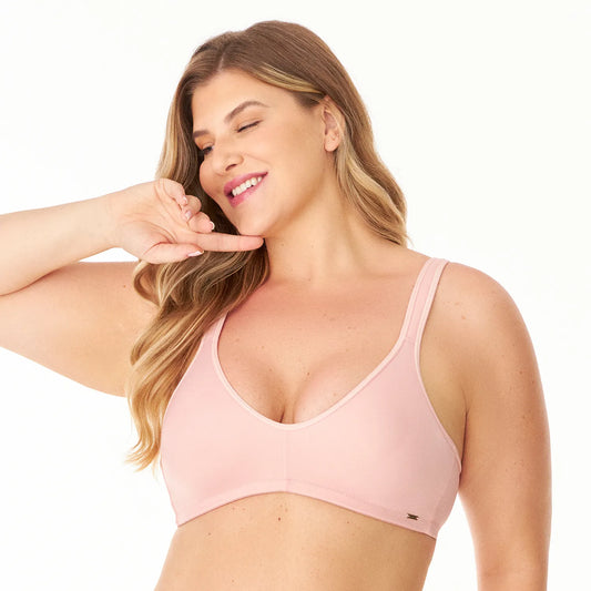 SUTIÃ PLUS SEM ARO SEM BOJO TECIDO DUPLO BÁSICO BLUSH cód.317.011