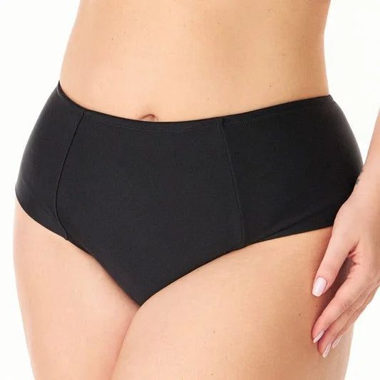 Calcinha Plus Alta Dupla Power Liso Preto  cód.317.024